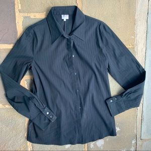 vintage armani black button down top